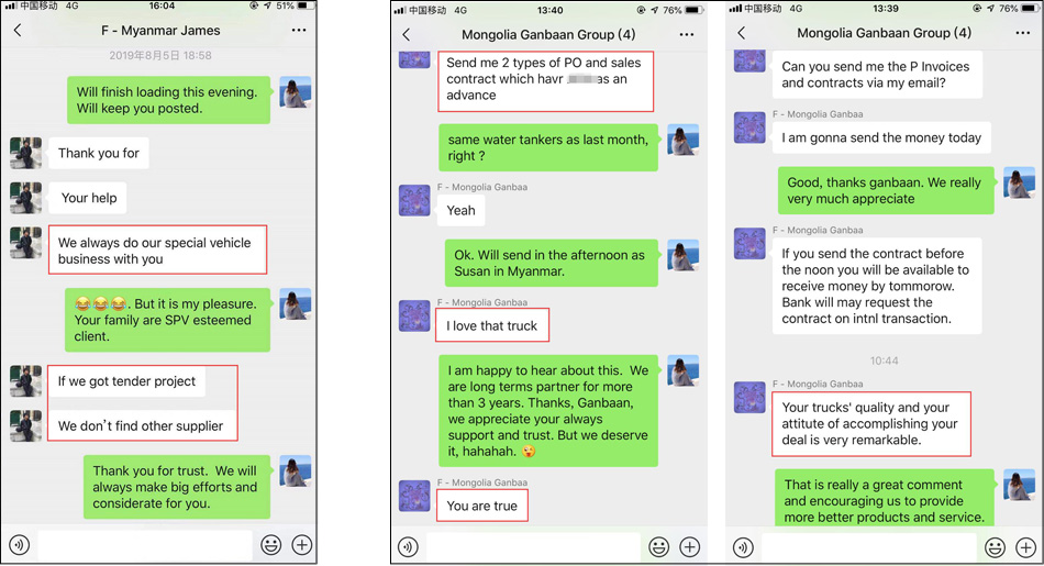 Good comments from Myanmar and Mongolia Clients Good comments from Myanmar and Mongolia Clients